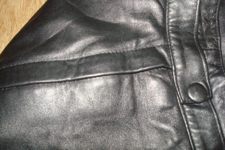 Aqua Leather Шикарная Кожаная батальная юбка из мягкой кожи черная, photo number 8