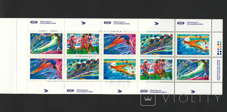 Канада - Олімпіада 1992 - буклет Мішель HBl 165 (1289-93), фото №3