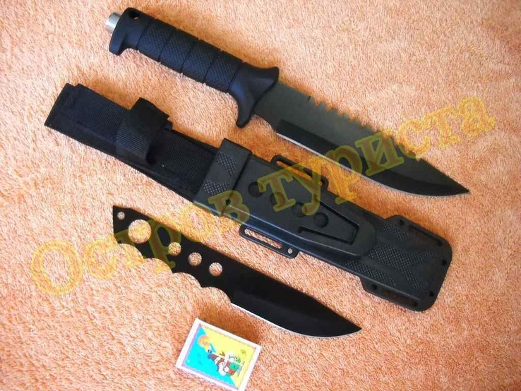 Нож тактический охотничий Вепрь 32 с кобурой,битой + нож метательный, фото №2