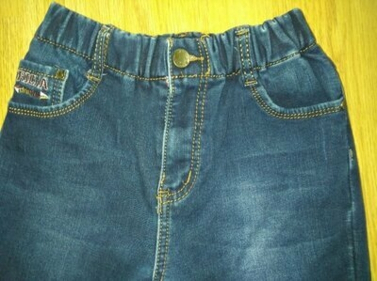 Утеплені джинси штани на 8-10 років, фото №4