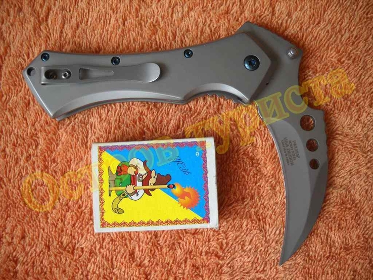 Нож тактический WARTECH с клипсой PWT283P, фото №4