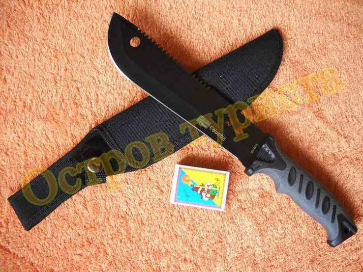 Охотничий туристический нож Golumbia 9918AA с ножнами 320 мм, фото №4
