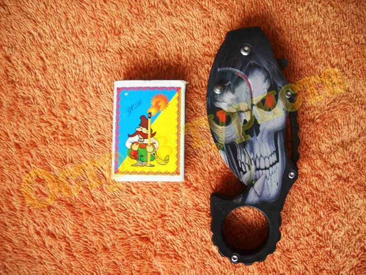 Нож выкидной керамбит Daemon с клипсой, фото №5
