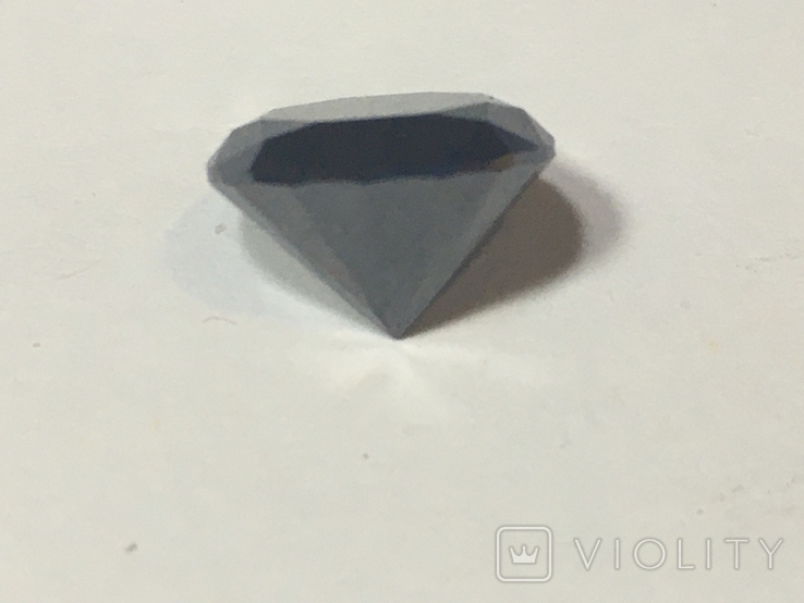 Натуральний чорний діамант з мойсаніту 4.45ct, фото №3