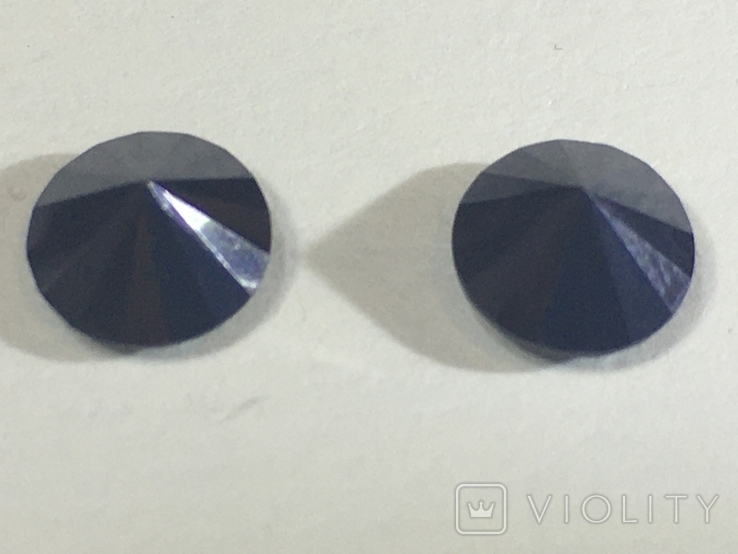 Натуральні чорні діаманти Moissanites 2 шт. 2 карат, фото №3