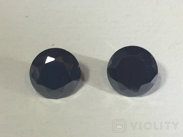 Natural Black Diamonds Moissanites 2 pcs. 2 carats, photo number 2