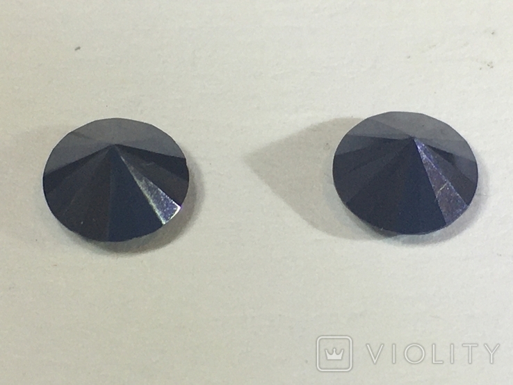 Natural Black Diamonds Moissanites 2 pcs. 2 carats, photo number 3