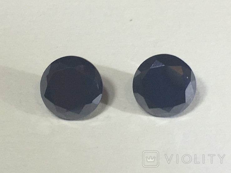 Натуральные Черные бриллианты Муассаниты 2 шт. 2 карата, фото №2
