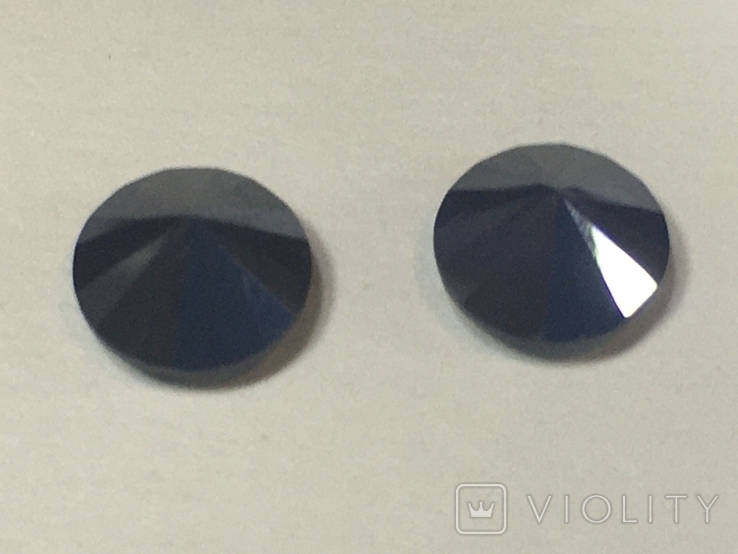Натуральные Черные бриллианты Муассаниты 2 шт. 2 карата, фото №3