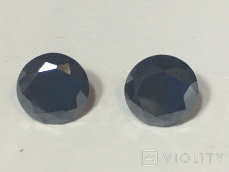 Натуральні чорні діаманти з мойсаніту 2 шт 2,5 карат, фото №2