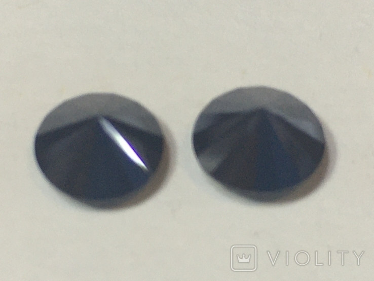 Натуральні чорні діаманти з мойсаніту 2 шт 2,5 карат, фото №3