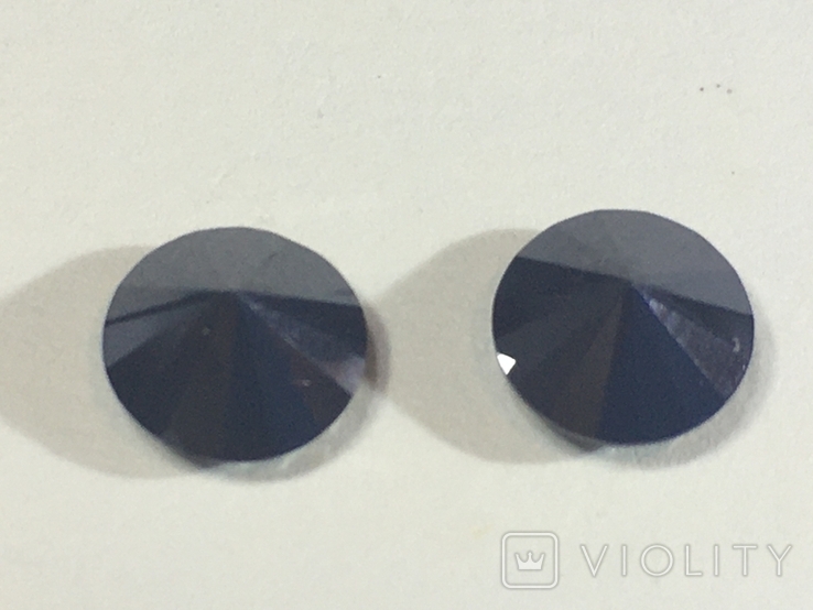 Натуральні чорні діаманти з мойсаніту 2 шт 2,0 карат, фото №3
