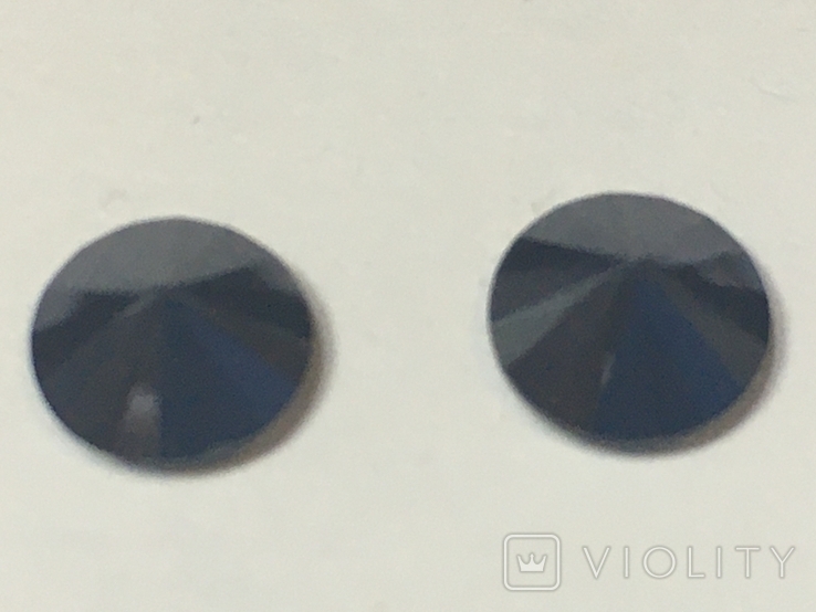 Natural Black Moissanite Diamonds 2 pcs 2.0 carats, photo number 3