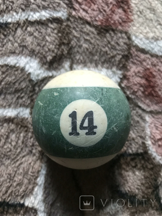 Бильярдный шар с номером 14 (СССР), фото №3