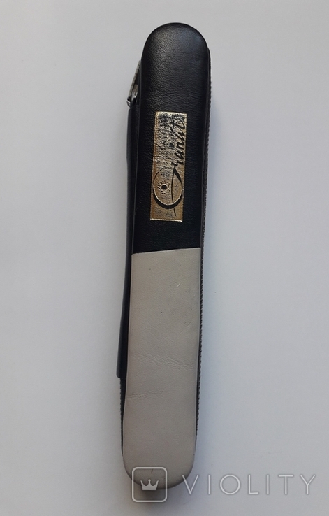 Кожгалантерея СССР, футляр/чехол для ручки на молнии - 15.5х2.5х2 см., фото №2