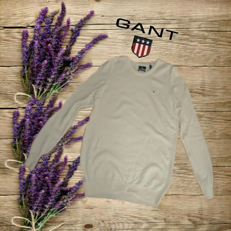 Gant Шерстяной теплый красивый женский свитер шерсть ягненка молочный 46, фото №3