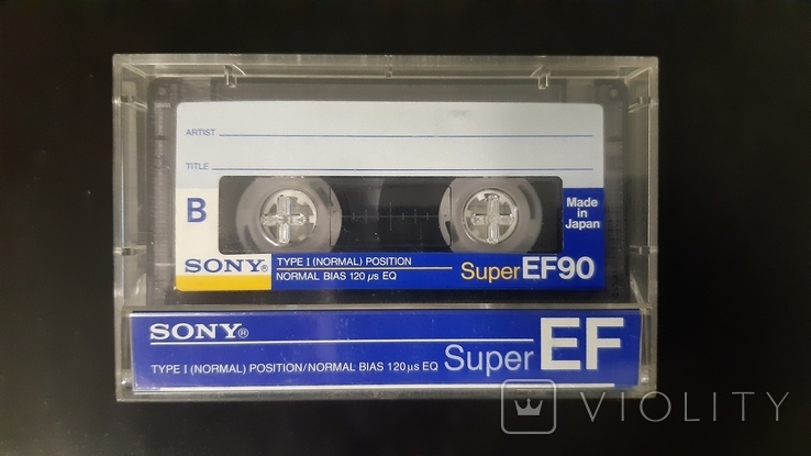 Касета Sony SuperEF 90 (Release year: 1991-92), фото №2