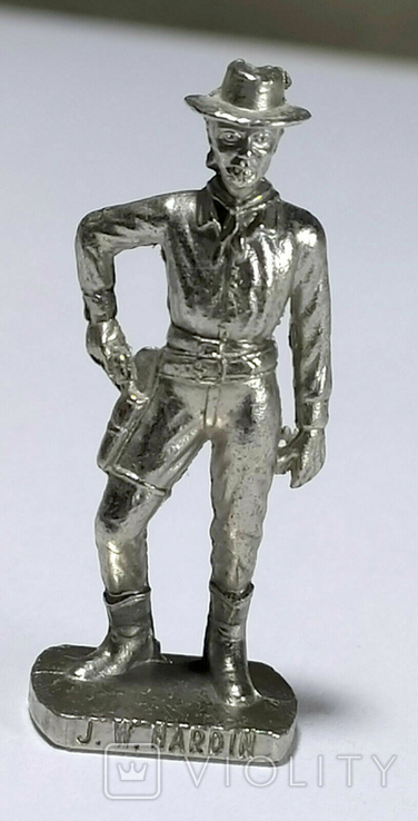 Метал киндер фигурка з набору Вестерн Знаменитості 2 J.W. Hardin, фото №2