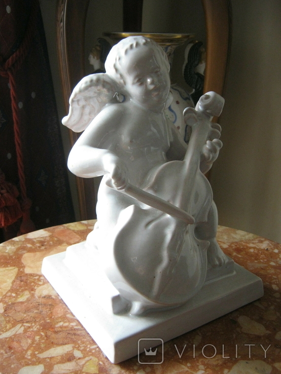 Ангел с виолончелью. к.XIX - нач.XX в. Jugendstil. Н-28., фото №2