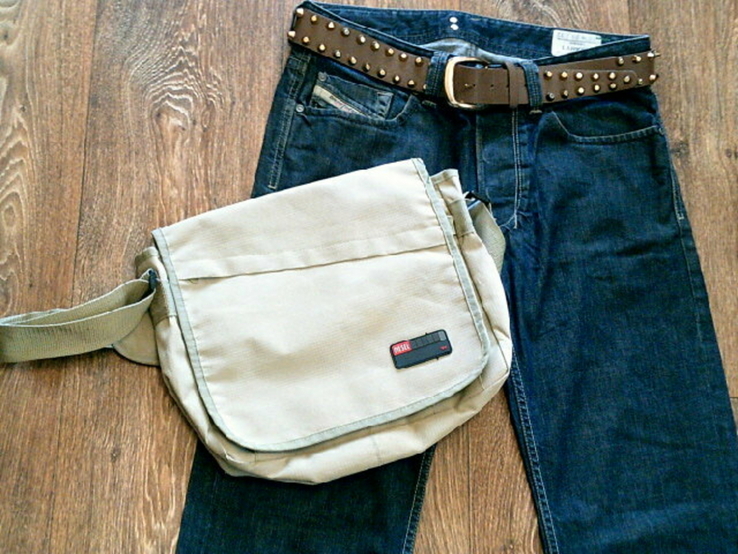 Diesel - фирменные джинсы с ремнем + сумка