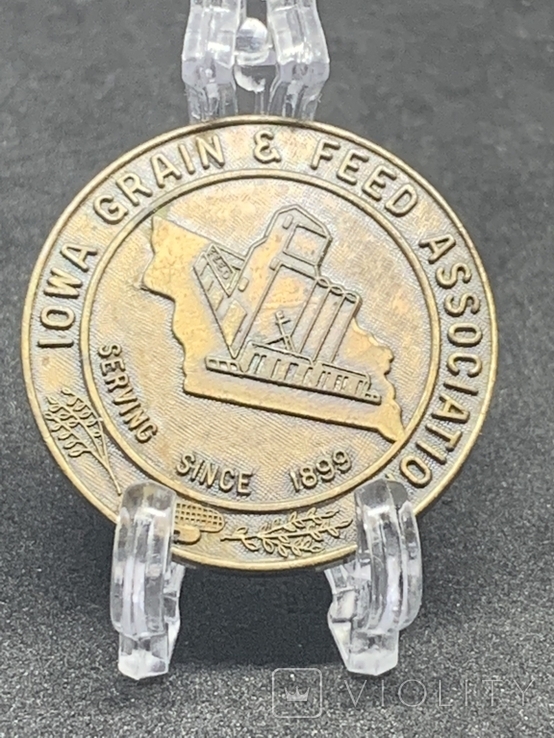 1966 памятный жетон США Зерновая Ассоциация Айовы, фото №2