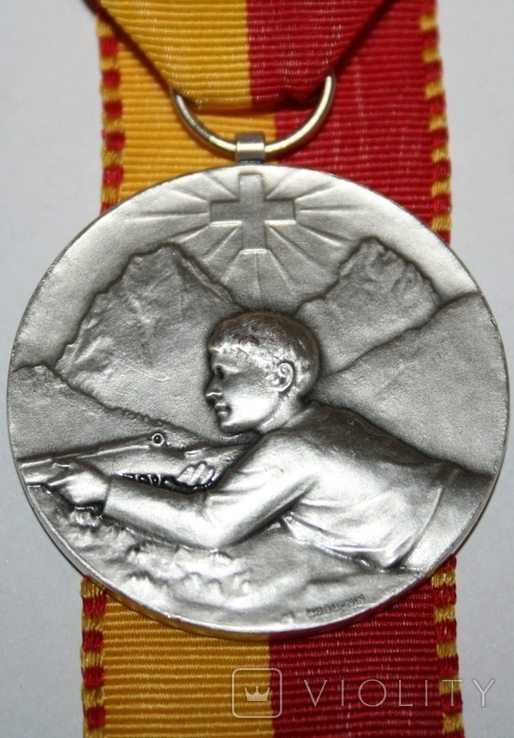 Серебрянная медаль участника стрелкового фестиваля 1983 г. среди юношей (Швейцария), фото №3