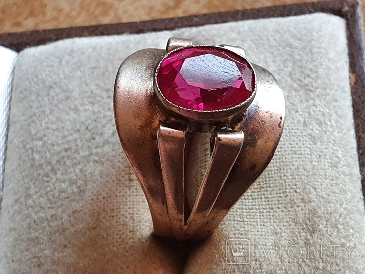 Советский женский перстень. Серебро 875 проба., фото №3