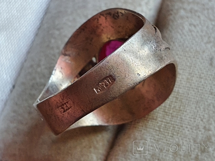 Советский женский перстень. Серебро 875 проба., фото №9
