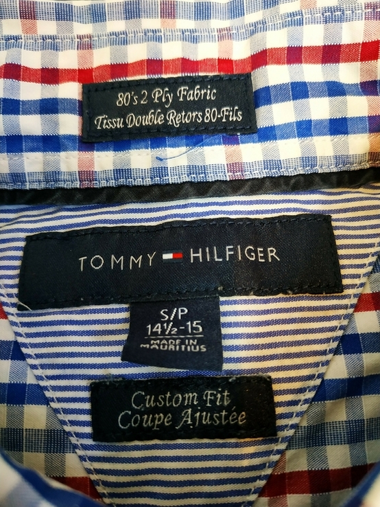 Рубашка клетка TOMMY HILFIGER коттон p-p 15-14.5(состояние нового), фото №10