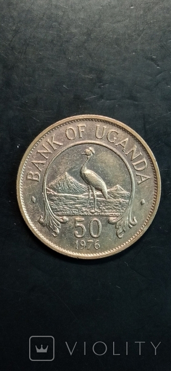 50 cents. 1976. Steel with copper-nickel coating. Uganda., photo number 2