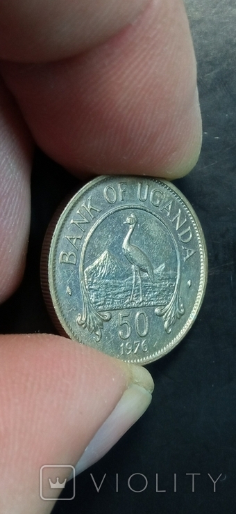 50 cents. 1976. Steel with copper-nickel coating. Uganda., photo number 4