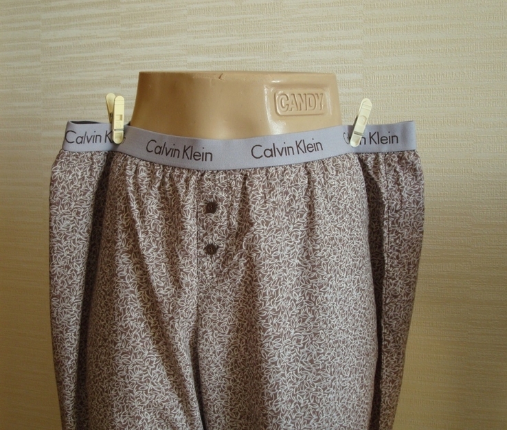 Calvin Klein Натуральные хлопковые женские пижамные брюки хлопок в принт, photo number 4