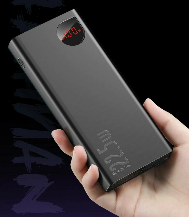  МОЩНЫЙ внешний аккумулятор Baseus Adaman 20000mAh 20W QC3.0+PD3.0, photo number 7