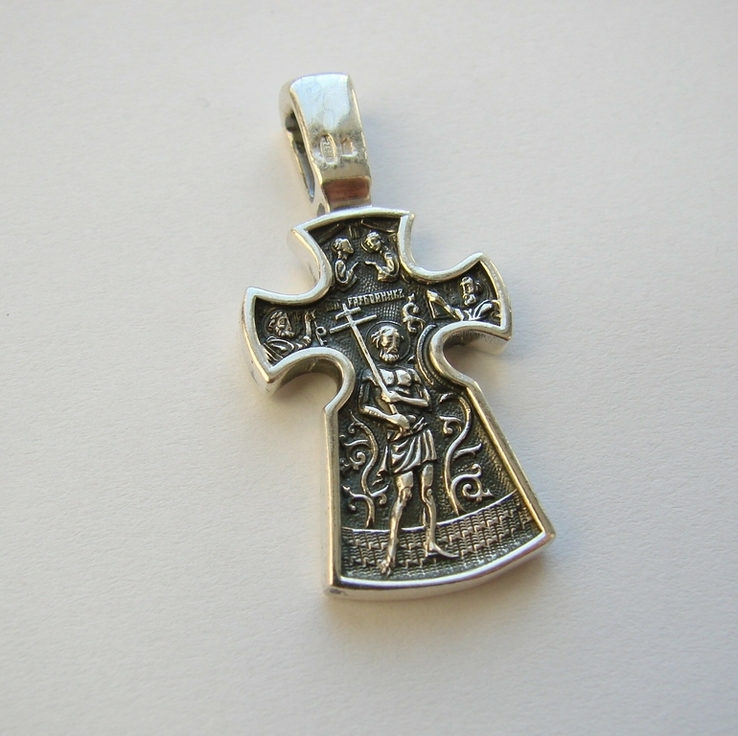 Православный серебряный (925) крест Распятие. Благоразумный разбойник, фото №5