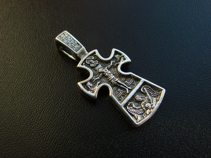 Православный серебряный (925) крест Распятие. Благоразумный разбойник, фото №8