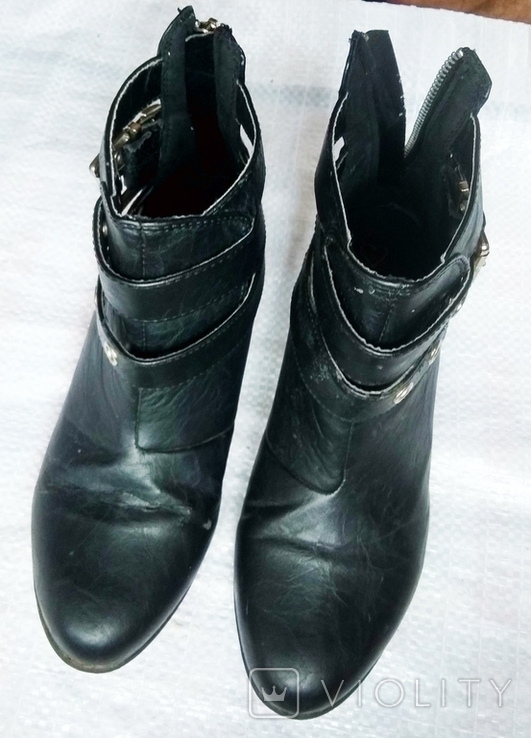 Торг демисезонные женские ботинки ботильйоны кожаные полусапожки женские р.39, фото №2