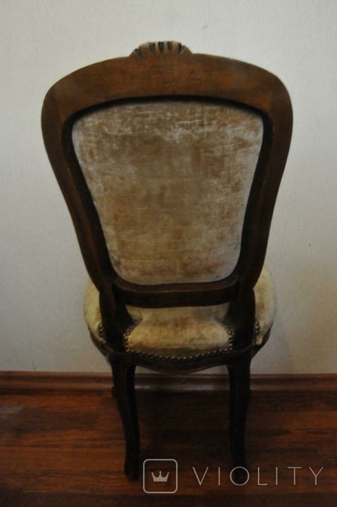 Antique chair carved bent legs, photo number 8