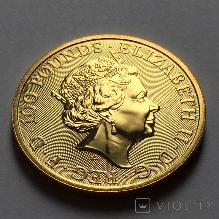 Золотая монета Великобритании Единорог 2018 г. 1OZ(31,1 гр)., фото №5