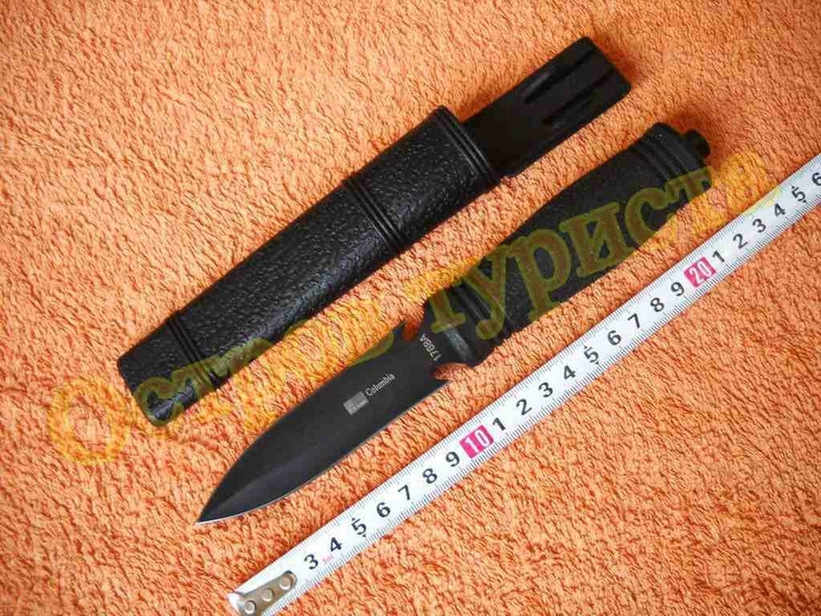 Нож туристический Columbia 1768A обоюдоострый,с битой,дайвинг, фото №3