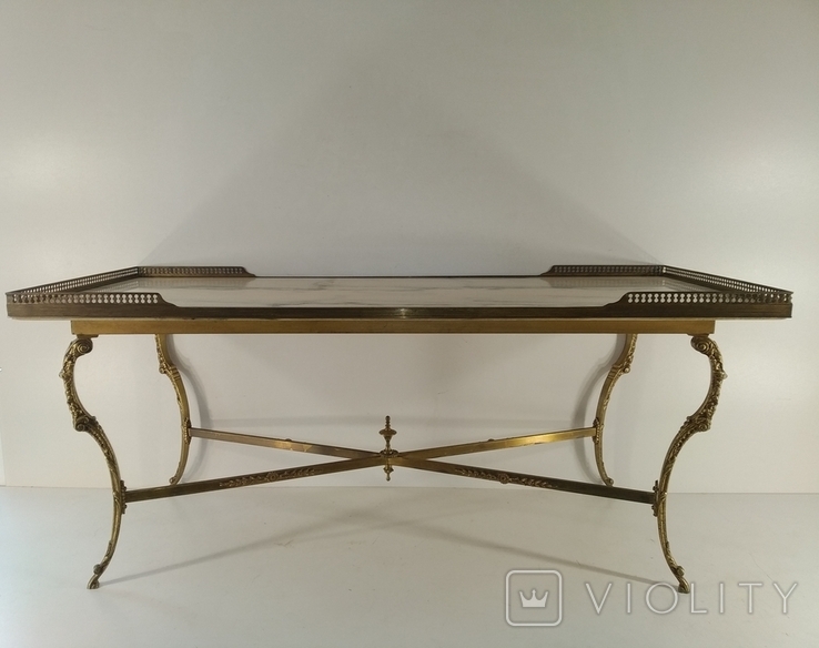 Бронзовый стол с мрамором арт. 0923, фото №10