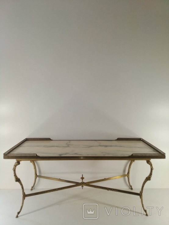 Бронзовый стол с мрамором арт. 0923, фото №11