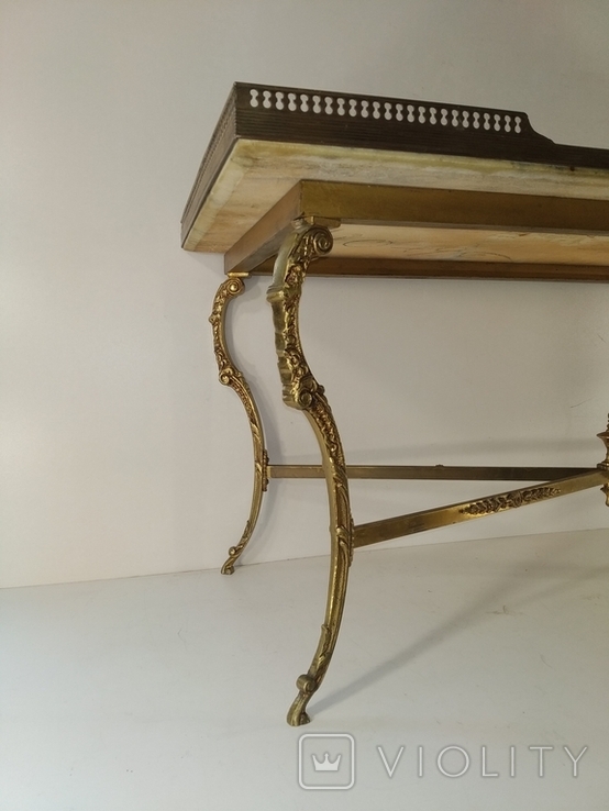 Бронзовый стол с мрамором арт. 0923, фото №12