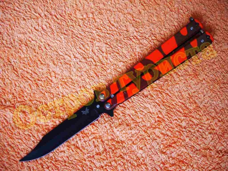 Нож-балисонг B2766 (нож-бабочка) красный, фото №5
