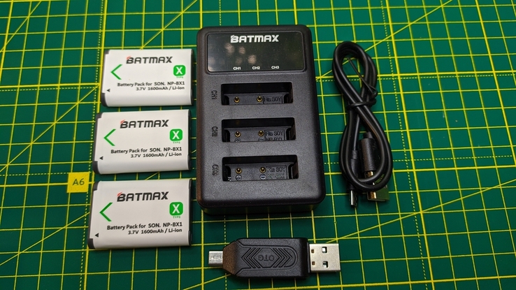 Акумулятори та зарядне NP-BX1(комплект) для Sony, фото №2