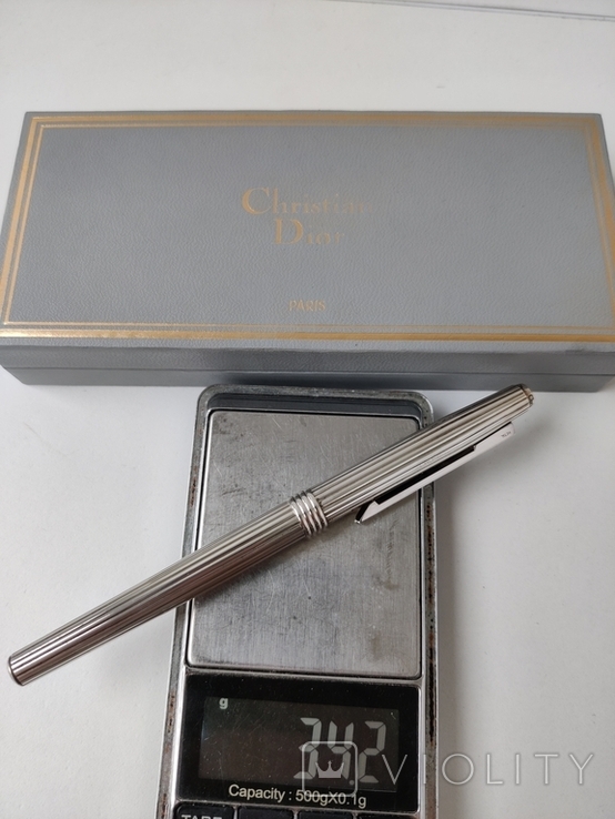 Перьевая ручка Christian Dior Paris ( серебро , перо золото ), фото №12