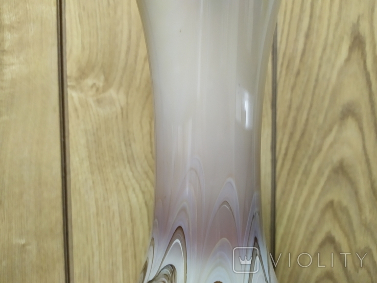 Стеклянная ваза из многоцветного стекла. Высота 29см, фото №4