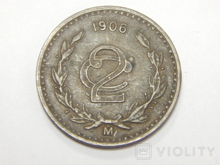2 цента, 1906 г Мексика