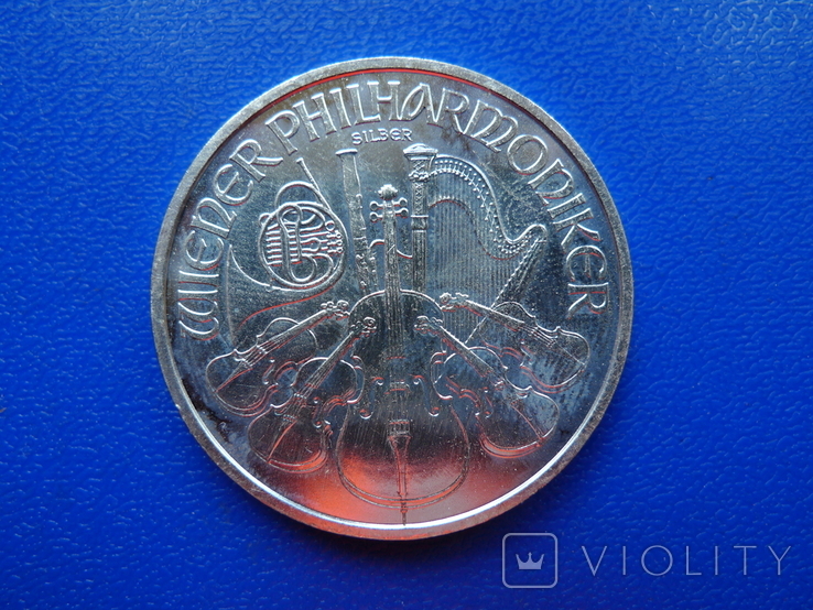 1,5 евро 2008 года Австрия серебро 1 унция №1, фото №2