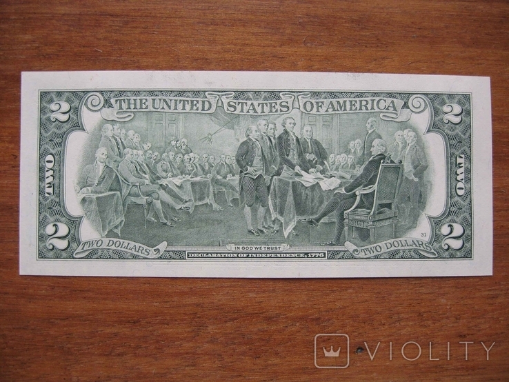 2 доллара с номером 1992-01-27, фото №3