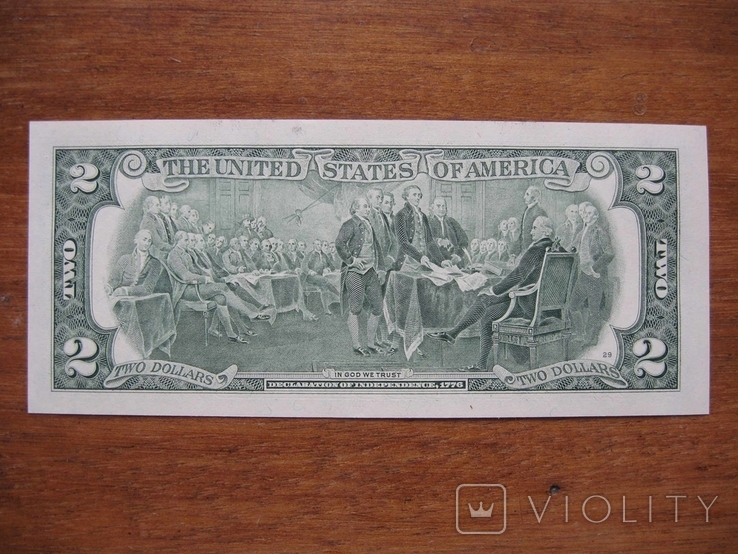 2 доллара с номером 1992-01-30, фото №3